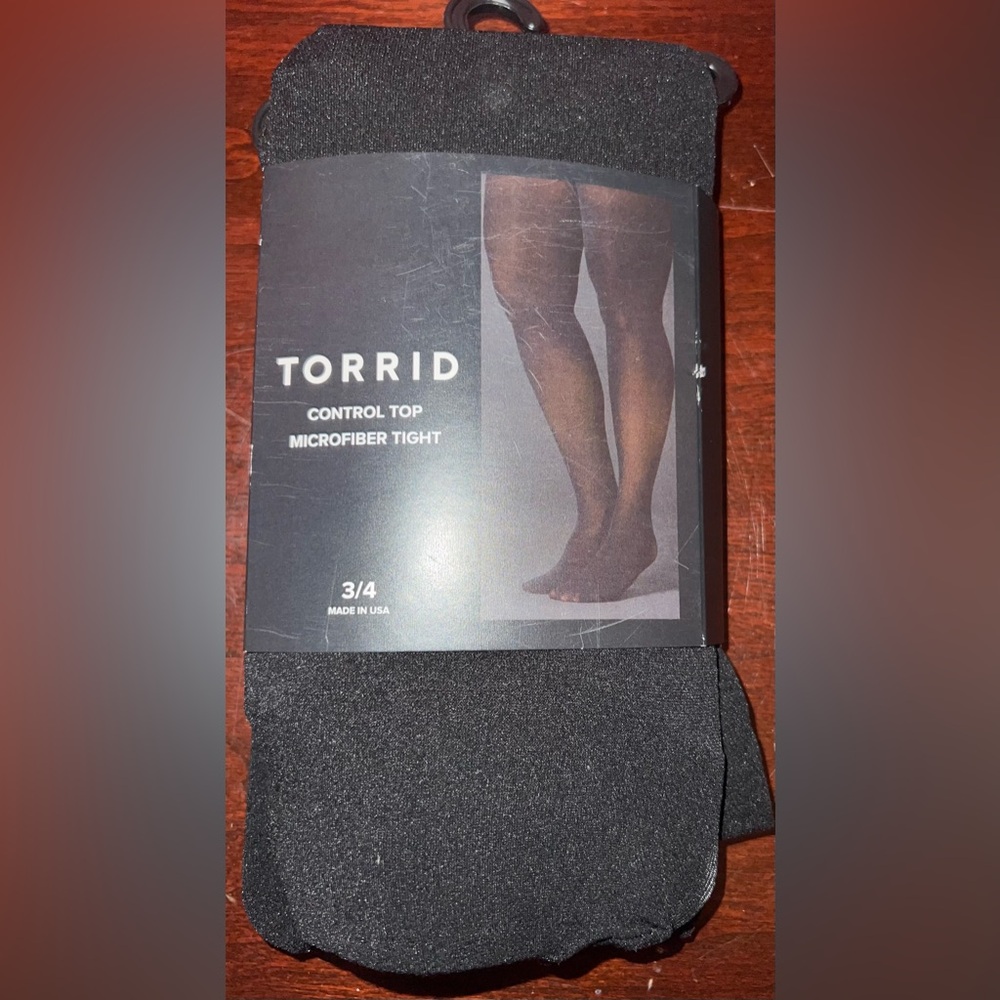 Torrid Control Top Microfiber Tights - Plus Size 3/4